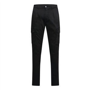 Replay Mens Cotton Denim Slim Cargo Pants / Black